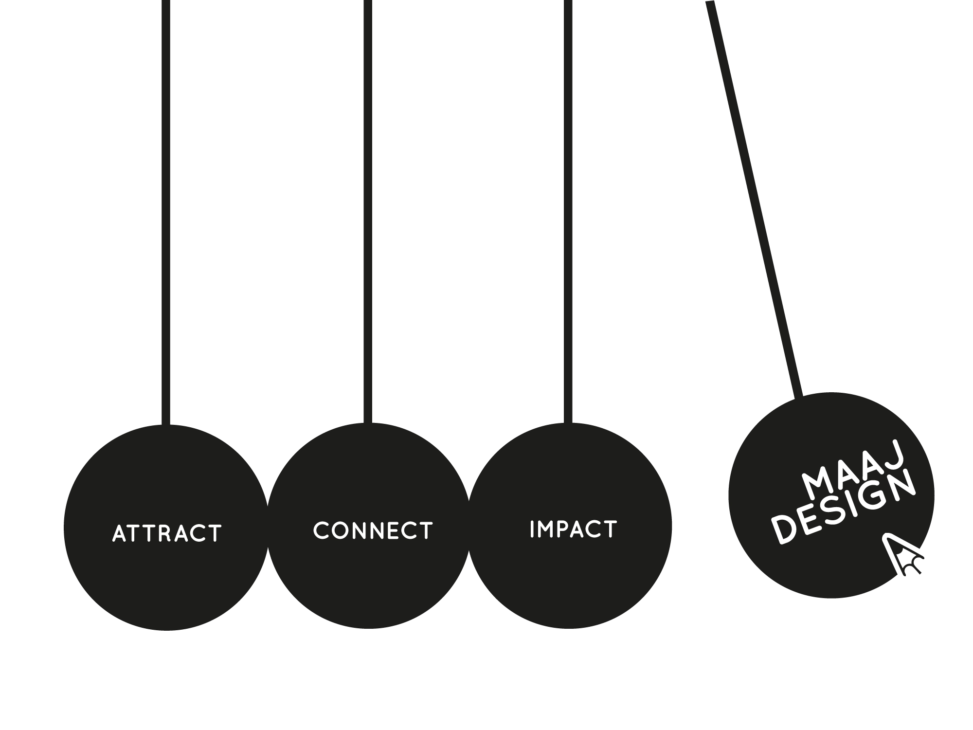 newton pendel attract connect impact of maaj design